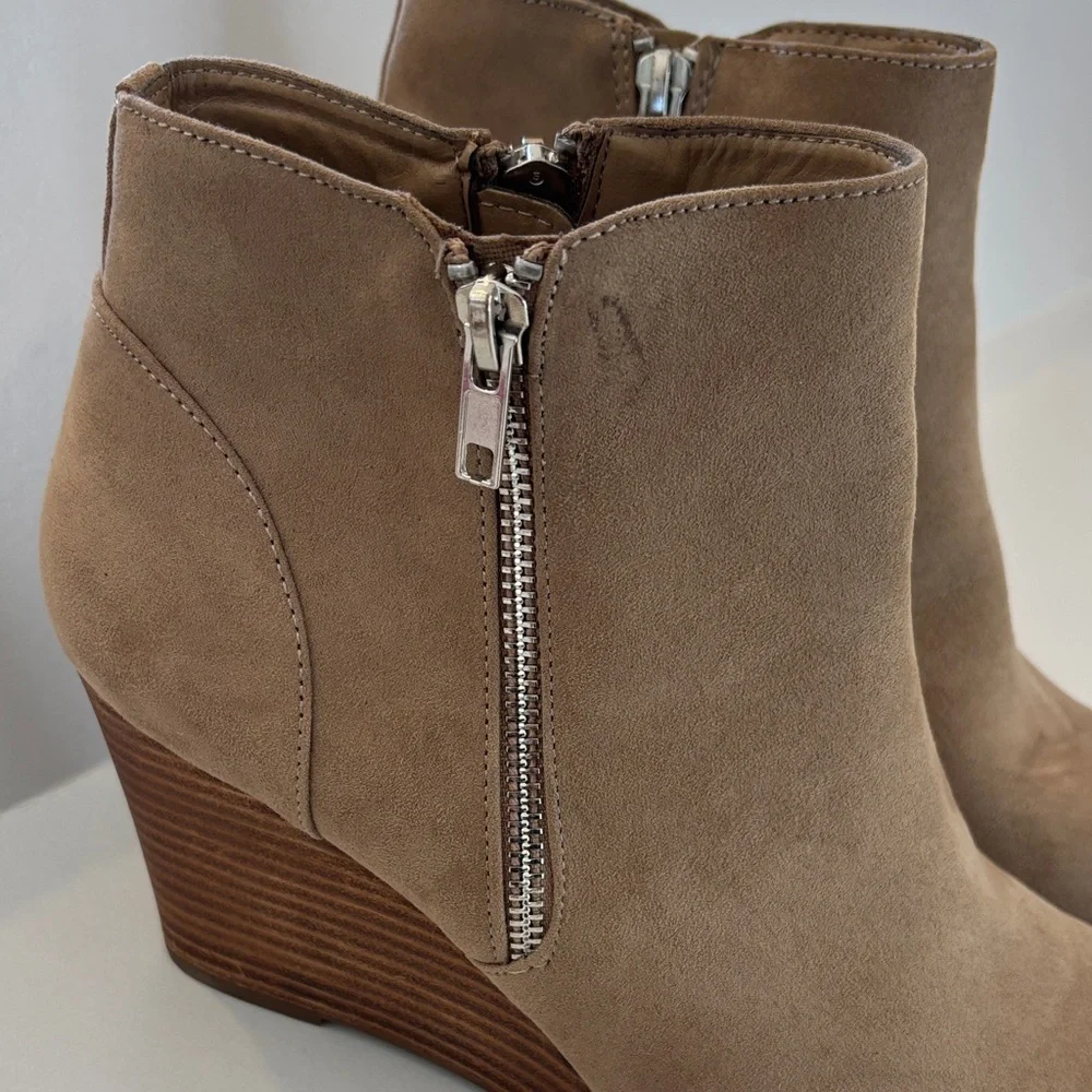 Madden Girl Tan Wedge Ankle Boots